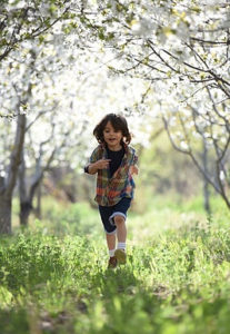 child running outside