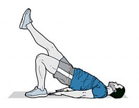 Single leg glute bridge